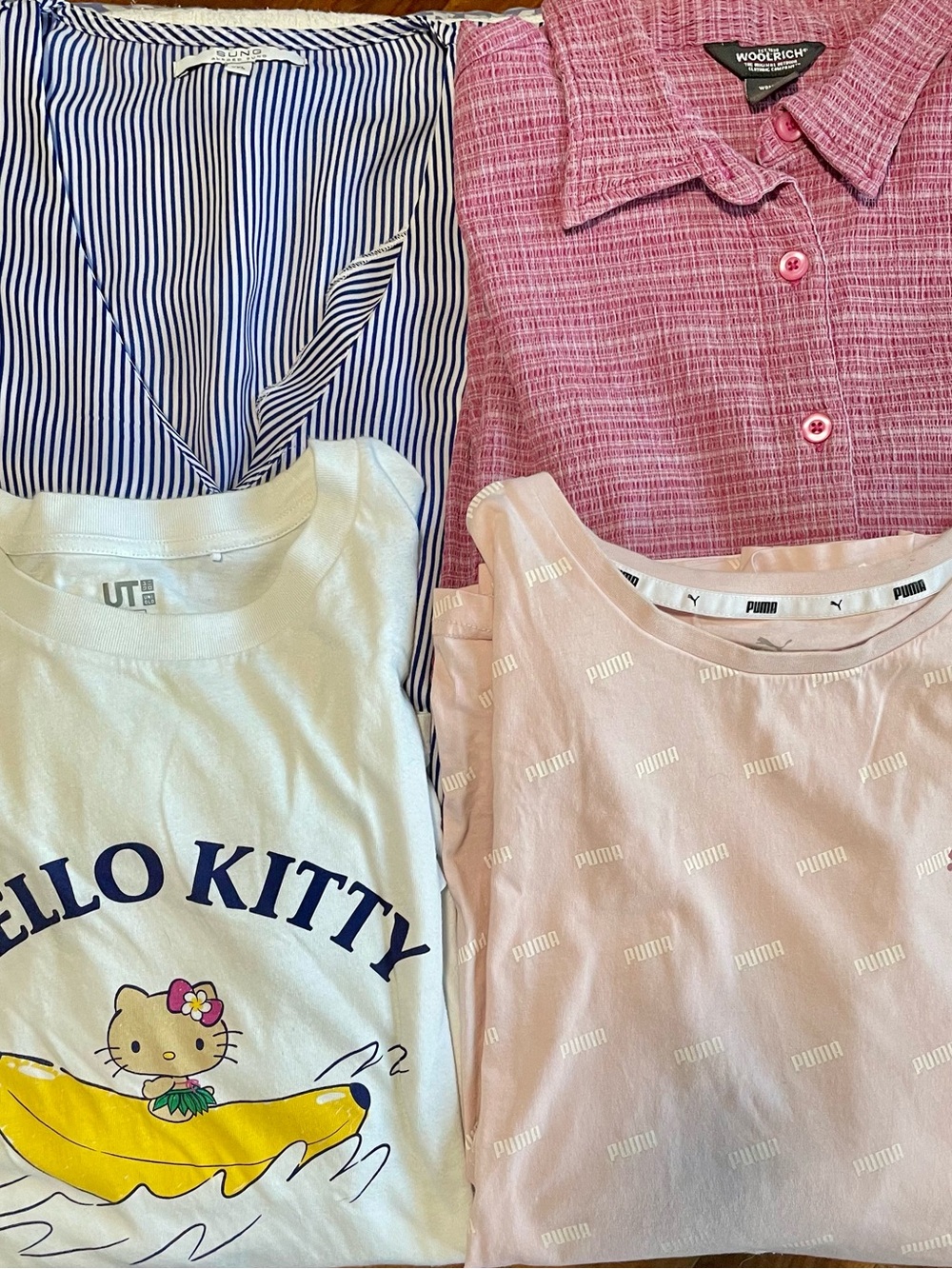 Women’s XL Top Bundle – Woolrich, Alfred Sung, Hello Kitty, Puma,